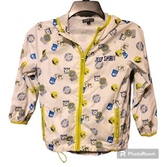 Rare Jeep Spirit 1941 Estd For Adventurous Souls Light Logo Kid's Size 6-7 Sweat - Picture 1 of 6